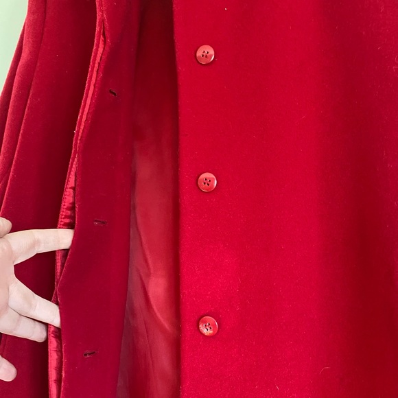 Harvé Benard Red Coat - %100 Wool - Picture 12 of 15